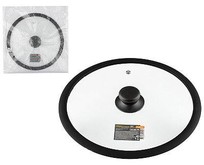 MALLONY Крышка стеклянная Ctype с силиконовым ободком CAPPELLOC, 28 см (003663)