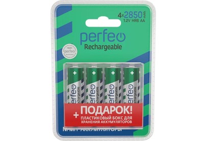 PERFEO (PF_C3319) AA2850MAH/4BL+ BOX Аккумулятор Пластик