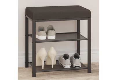 ЗМИ Банкетка Торонто 13S (TORONTO 13S banquet&shoes) цвет каркаса графит, цвет сиденья серый БТ13СГрС