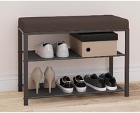 ЗМИ Банкетка Торонто 23S (TORONTO 23S banquet&shoes) цвет каркаса графит, цвет сиденья серый БТ23СГрС