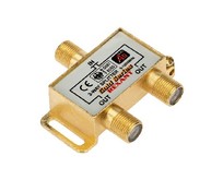 REXANT (0561011) ДЕЛИТЕЛЬ ТВ КРАБ X 2 + 3ШТ. F BOX 51000 МГЦ GOLD