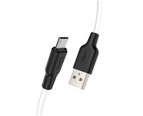 HOCO (6957531071389) X21 USB (m)microUSB (m) 1.0м  белый/черный