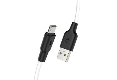 HOCO (6957531071389) X21 USB (m)microUSB (m) 1.0м  белый/черный