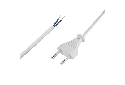 REXANT (111147) Сетевой шнур 2х0,75 мм2, 1,8 м белый