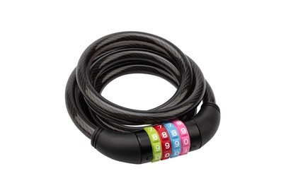 ЧЕТЫРЕ СЕЗОНА (790216) ТРОСОВЫЙ КОДОВЫЙ ЗАМОК 150 СМ, ЧЕРНЫЙ