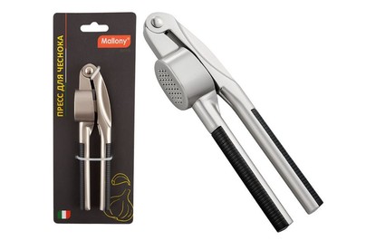 MALLONY Пресс для чеснока ELETTO, сплав цинка никелированный,ABS пластик (ручка) (004189)