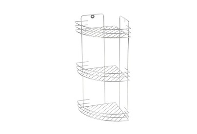 РЫЖИЙ КОТ Полка угловая трехъярусная Vento 19*19*41 см хром (310847)