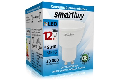 SMARTBUY (SBLGU101260K) 12W/6000K/GU10
