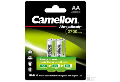 CAMELION (15036) Always Ready AA2700mAh NiMh BL2