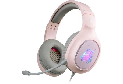 DEFENDER (64481) Fury розовый, LED, провод 2 м