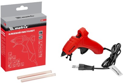 MATRIX Клеевой пистолет, 7 мм, 15 (60) Вт, 8 г/мин 93003