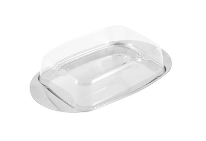 MALLONY Масленка из нерж стали с пластик крышкой серия OLIATORE, рр 18*11*4 см (003879)