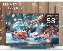 HARPER 58U771TS UHD 4K SMART TV Google Безрамочный