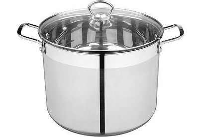 MALLONY Кастрюля CULINARIA, объем 10,6 л, из нерж стали с крышкой жаропрочного стекла (105802)