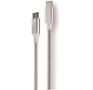 AKSBERRY (6900288570018) X161 Spring USB C to Lightning 9V/3A, 27W 1м в металлической оплетке, серебристый