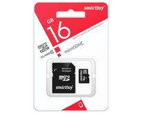 SMARTBUY (SB16GBSDCL1001LE) MicroSDHC 16GB Class10 LE + адаптер