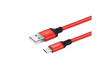 HOCO (6957531062912) X14 USB (m)microUSB (m) 2.0м  красный/черный