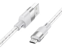 HOCO (6942007602259) X99m 2.4A USBmicroUSB 1 m серый