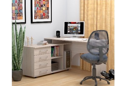 МЕБЕЛЬКОМПЛЕКС Стол компьютерный СКУ15 Шимо Ясень Светлый