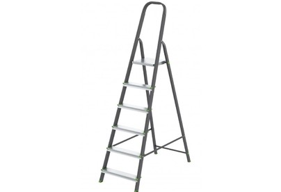 СИБРТЕХ Стремянка, 6 ступеней, стальной профиль, алюминиевые ступени, Россия 97956
