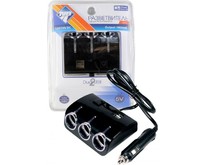 NOVA BRIGHT электропитания от прикуривателя 3 гнезда + 2 USBпорта, 1000мА, 12/24В 46902