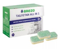 BREZO 97016 Таблетки ALL IN 1 для посудомоечной машины 60 шт.