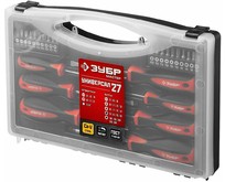 ЗУБР Набор отверток Мастер 25027 в компл.:27 предметов жесткий кейс
