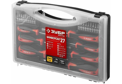 ЗУБР Набор отверток Мастер 25027 в компл.:27 предметов жесткий кейс
