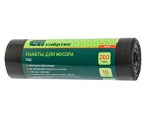 СИБРТЕХ Пакеты для мусора 200л х 10шт пвд 92747