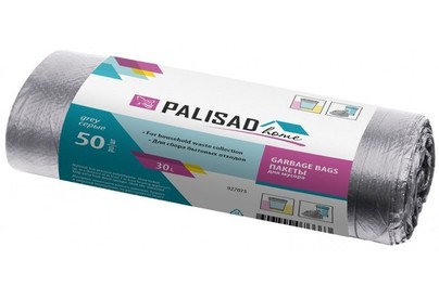 PALISAD Пакеты для мусора 30 л X 50 шт. серые, HOME 927075