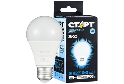 СТАРТ (17286) LEDGLSE27 15W 65 WS