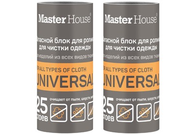 MASTER HOUSE запасных 2шт (х25) для ролика для чистки одежды Кролик 60204