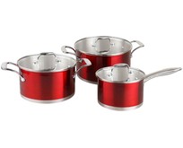 POMIDORO POMI D'ORO PSS640027 Prezioso Набор кастрюль 20см, 24см и соусник 16см с крышками