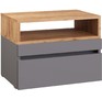 МЕБЕЛЬКОМПЛЕКС НОВА Тумба прикроватная универсальная Серый Шифер/Дуб крафт золотой (1 кор.)