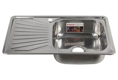 FABIA 62322R Мойка 78х48 врезная правая 0,8 мм + большой сифон с переливом