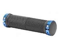 STELS Грипсы XHG59BL 130 мм чёрные, синие кольца, в инд. упаковке 150131 LU074691