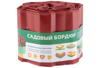 PARK бордюр для газонов, грядок h 15см (256009) красный