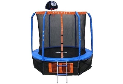 ECOS BT14FT3 батут 14 с сеткoй, лесенкой и баскетбольным кольцом (010368)