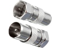 СИГНАЛ (6647) Переходник F шт.  TV шт. метал