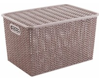 VIOLET Вязь 14л с крышкой розовый нюд 533111