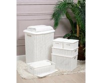 VIOLET Вязь 7,5л с крышкой белая 532106