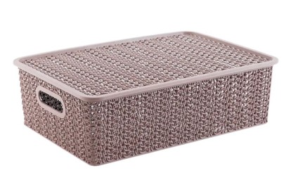 VIOLET Вязь 7,5л с крышкой розовый нюд 532111