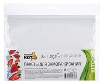 РЫЖИЙ КОТ Пакеты для замораживания, 28*21 см, 3 шт (105522)