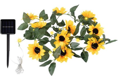 PARK Гирлянда садовая на солнечной батарее Подсолнухи 25 лампочек (107203)