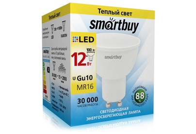 SMARTBUY (SBLGU101230K) 12W/3000K/GU10