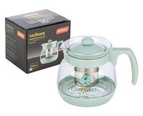 MALLONY Чайник заварочный MENTOLO, 950 мл из жаропрочного стекла с фильтром нерж стали