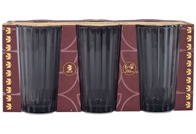 ОСЗ Набор стаканов МИСТЕРИЯ ГРАФИТ 6шт 280мл высоких 24C2391Y