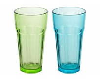 MALLONY Стакан стеклянный, 355 мл (цвета в ассортименте: бирюзовый/зелёный) (007278)