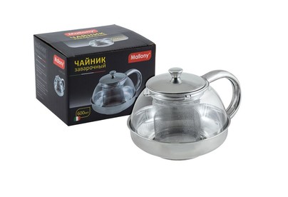 MALLONY Чайник заварочный MENTA600, объем: 600 мл, корпус/фильтр из нерж стали (910110)