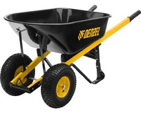 DENZEL Тачка строительная, усиленная, объем 140 л, 250 кг, двухколесная, колесо 15х6.006 69000